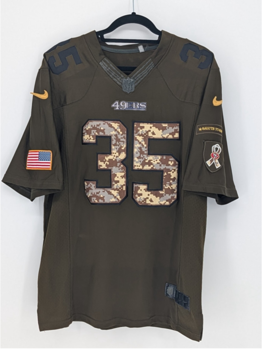 Nike 49ers Eric Reid #35 Salute to Service Jersey Men's M Camo Stitched